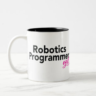 Taza Bicolor Chica de programadores de robótica