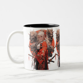 Taza Bicolor Chica de Samurai