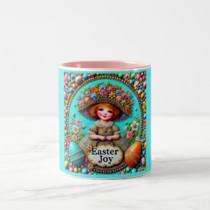 Taza Bicolor Chica DE VINTAJE~ Muy dulce