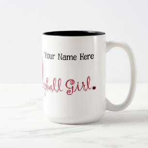 Taza Bicolor Chica de voleibol personalizado