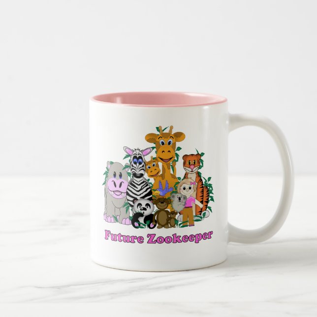 Taza Bicolor Chica de zookeeper futuro (Derecha)