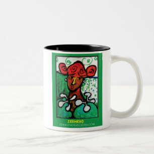 Taza Bicolor "Chica del bolero" por Zermeno