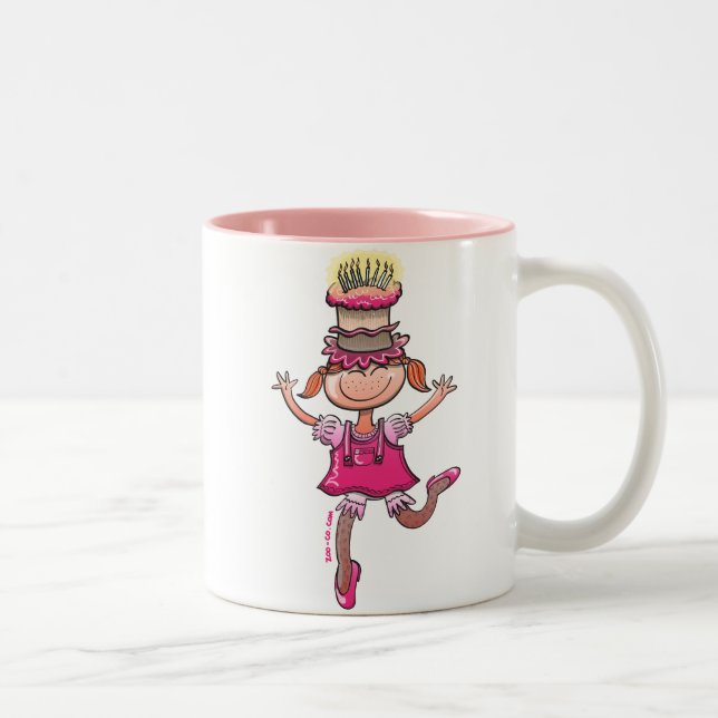 Taza Bicolor Chica del feliz cumpleaños (Derecha)