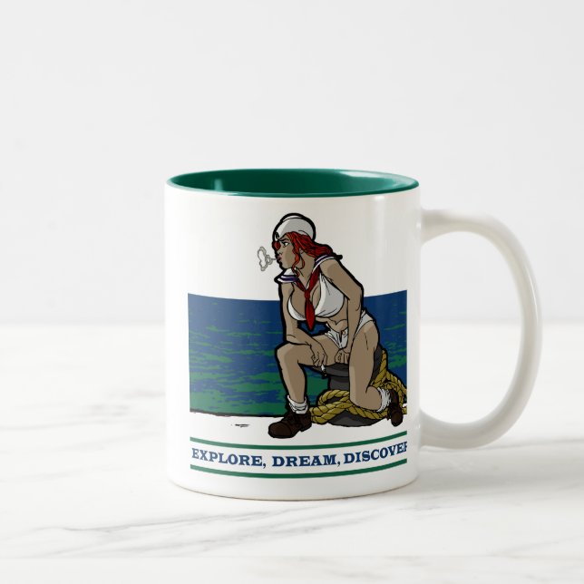 TAZA BICOLOR CHICA DEL MARINERO (Derecha)