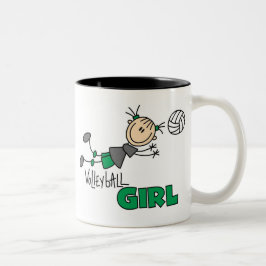 Taza Bicolor Chica del voleibol