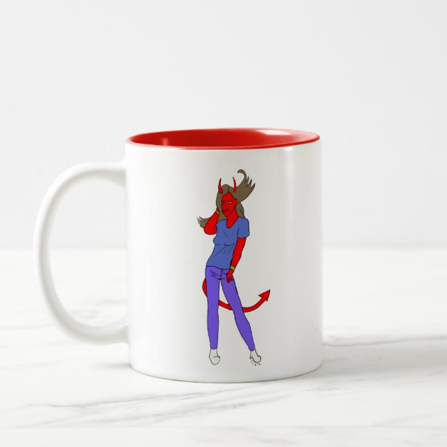 Taza Bicolor chica diablo (Izquierda)