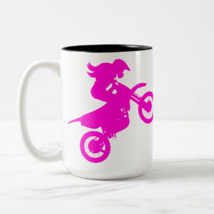Taza Bicolor Chica Dirt Bike