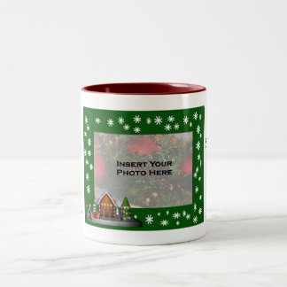 Taza Bicolor Chica Elf Navidades de escena Foto Mug