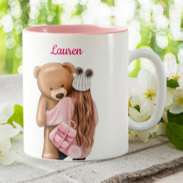 Taza Bicolor Chica en café Personalizado personalizado con oso