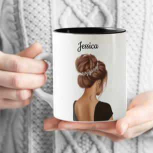 Taza Bicolor Chica en café Personalizado personalizado negro