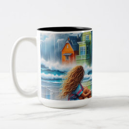 Taza Bicolor Chica en la playa