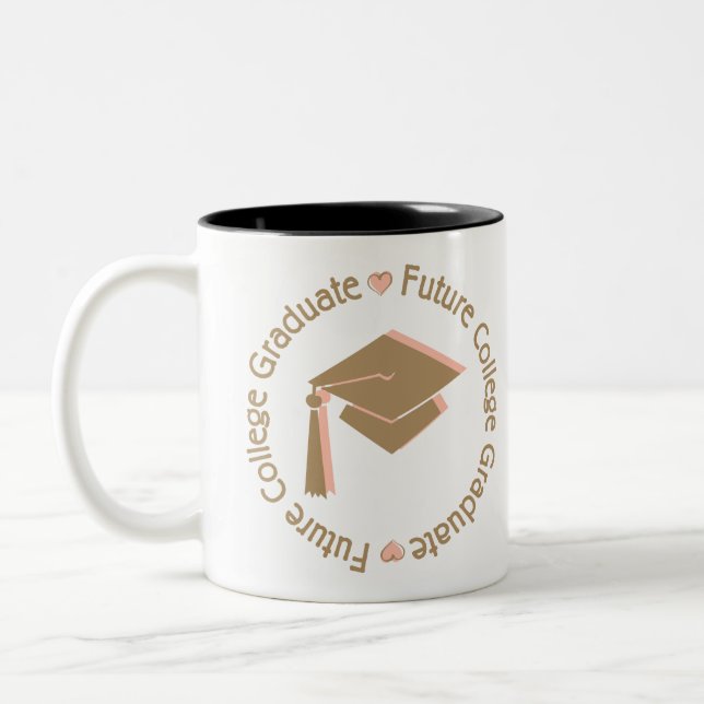 Taza Bicolor Chica futuro del graduado de la universidad (Izquierda)