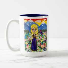 Taza Bicolor Chica noruego en Bunad