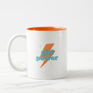 Taza Bicolor Chica Power Coffee Mug - Negrita y Inspirador