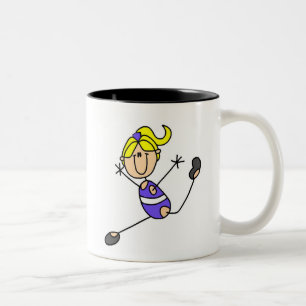 Taza Bicolor Chica Rubia Gimnasta