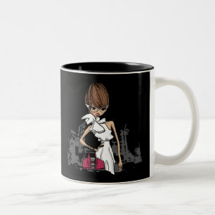 Taza Bicolor Chica Shopaholic Mug