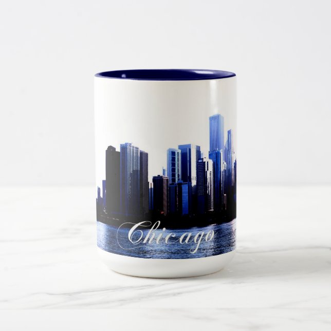Taza Bicolor Chicago Illinois (Centro)
