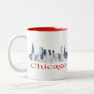 Taza Bicolor Chicago-Skyline