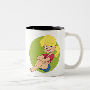 Taza Bicolor Chicas curvados en las carreteras de campo 11 oz d