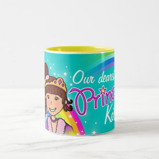Taza Bicolor Chicas de princesa de nombre arco iris atracción a