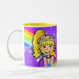 Taza Bicolor Chicas de princesa de nombre barro morado