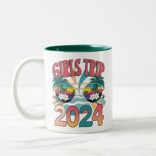Taza Bicolor Chicas geniales viaje 2024 fin de semana verano pl