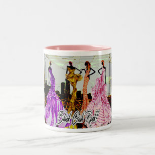 Taza Bicolor ¡Chicas Negras Rock!