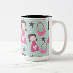 Taza Bicolor Chicas y bolsos