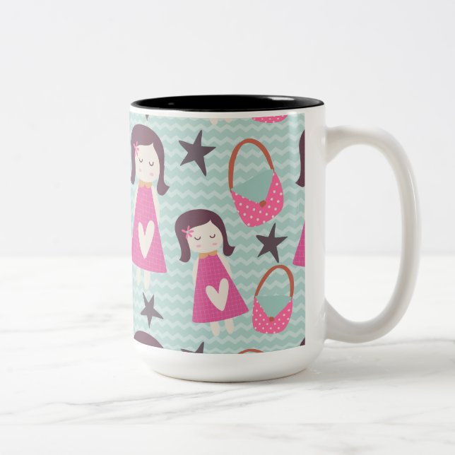 Taza Bicolor Chicas y bolsos (Derecha)