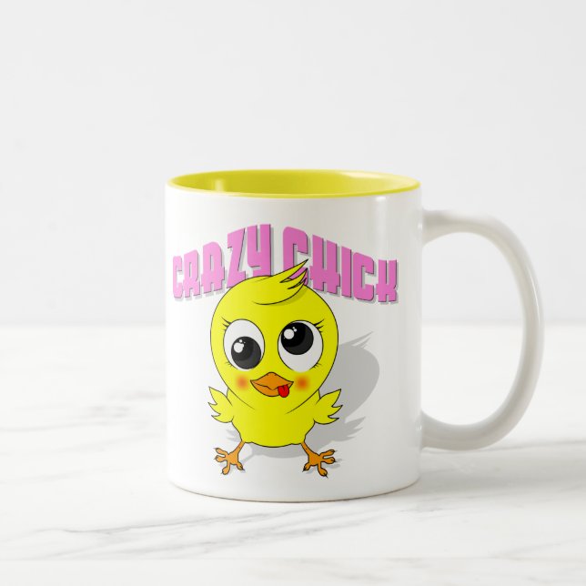 Taza Bicolor Chick curado pero loco (Derecha)
