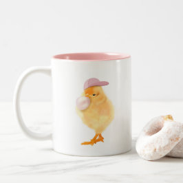 Taza Bicolor Chick De Bebé Con Bubblegum