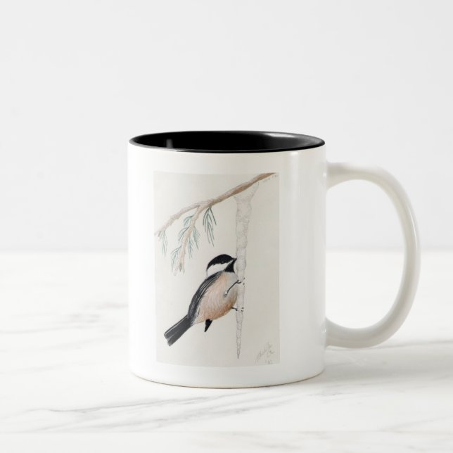 Taza Bicolor chickadee del invierno (Derecha)