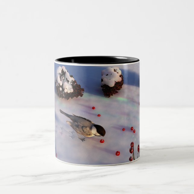 Taza Bicolor Chickadee Winter Mug (Centro)