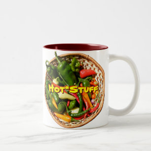 Taza Bicolor Chili Peppers Mug