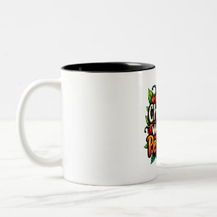 Taza Bicolor Chillin' con mis pimientos - gráfico de chile colo