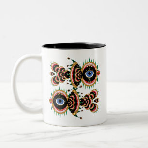 Taza Bicolor Chimera - Fish Bird Mug