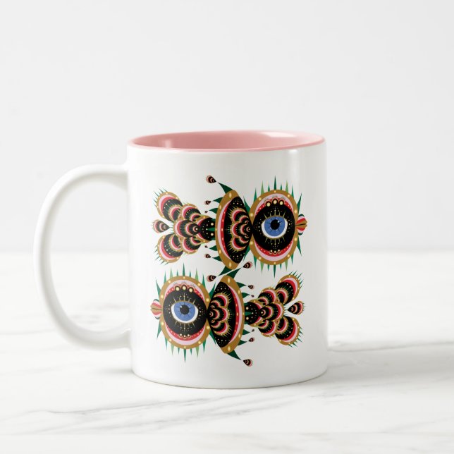 Taza Bicolor Chimera - Fish Bird Mug (Izquierda)