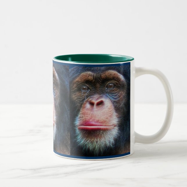 Taza Bicolor CHIMPANZEE CONSERVATION WILDLIFE Mug (Derecha)