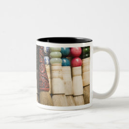 Taza Bicolor China, Shanghái. Cepillos Chenghuang Miao