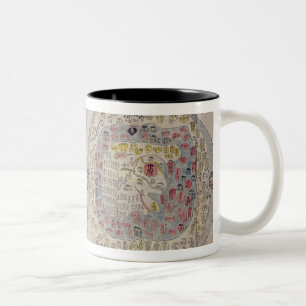 Taza Bicolor Chino mapa del mundo coreano