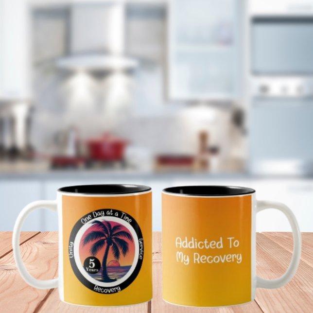 Taza Bicolor Chip Tropical Personalizado de 12 Aniversario (Subido por el creador)