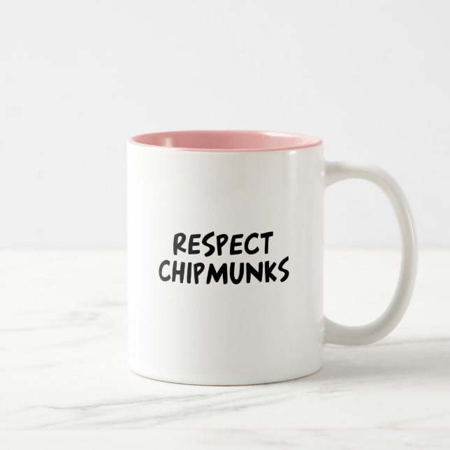 Taza Bicolor Chipmunks del respecto (Derecha)