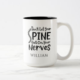 Taza Bicolor Chiropráctico personalizado no permite la espina d