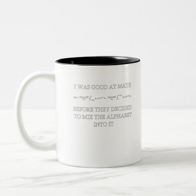 Taza Bicolor chiste de fórmula matemática divertida (Izquierda)