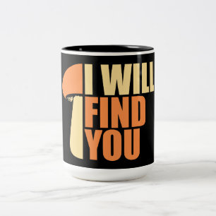 Taza Bicolor Chiste de humor de cita de hongo te encontraré div