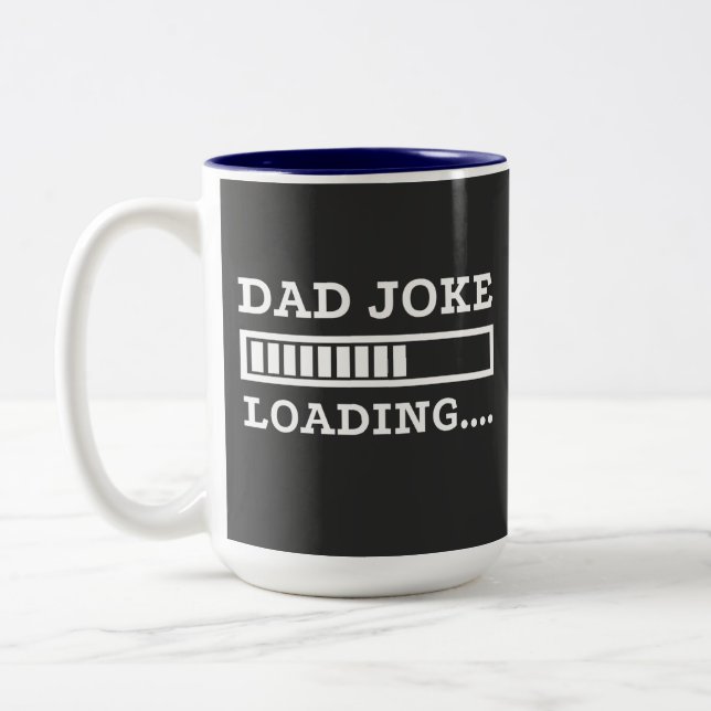 Taza Bicolor Chiste de Papá Cargando  (Izquierda)