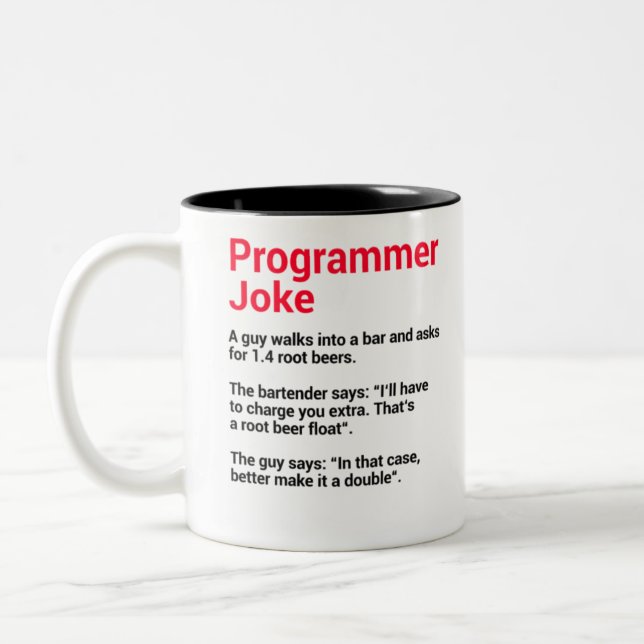 Taza Bicolor Chiste del programador-De1gB (Izquierda)