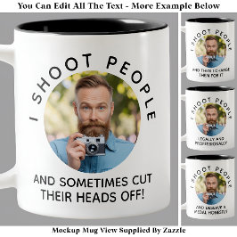 Taza Bicolor Chiste Divertido Foto Personalizada Fotógrafo Nove