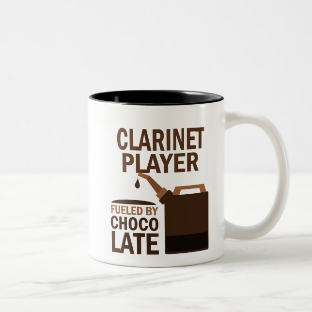 Taza Bicolor Chocolate (divertido) del jugador del Clarinet (Derecha)