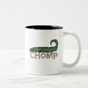 Taza Bicolor Chomp las camisetas y los regalos del cocodrilo